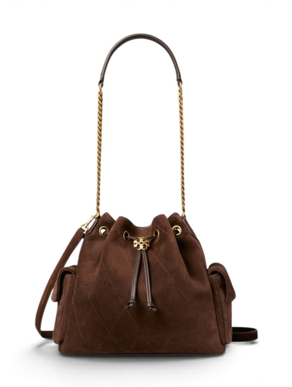 Tory Burch Charlie Quilted Suede Bag